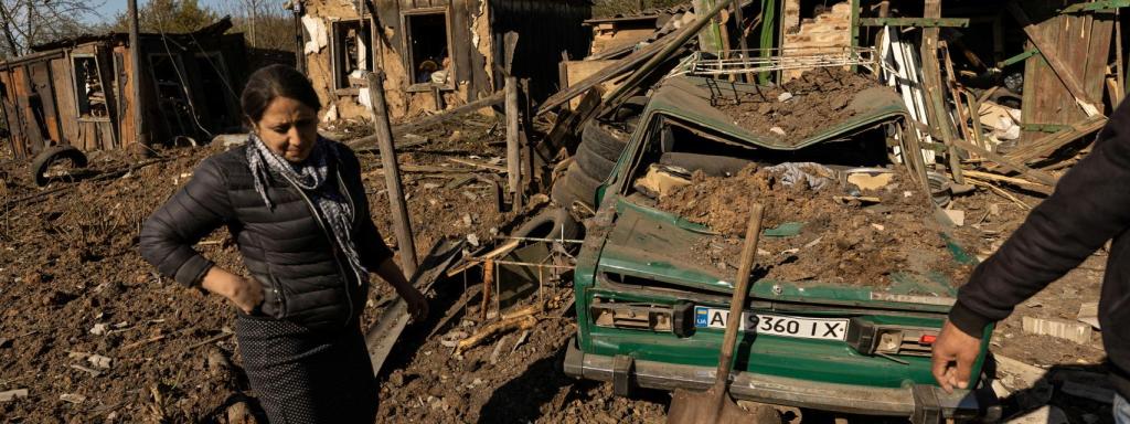 Los primeros refugiados ucranianos en Zaporiyia.