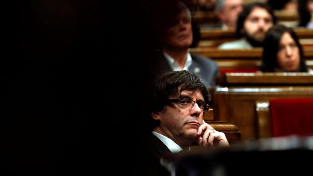 Carles Puigdemont, en el Parlamento autonómico catalán.