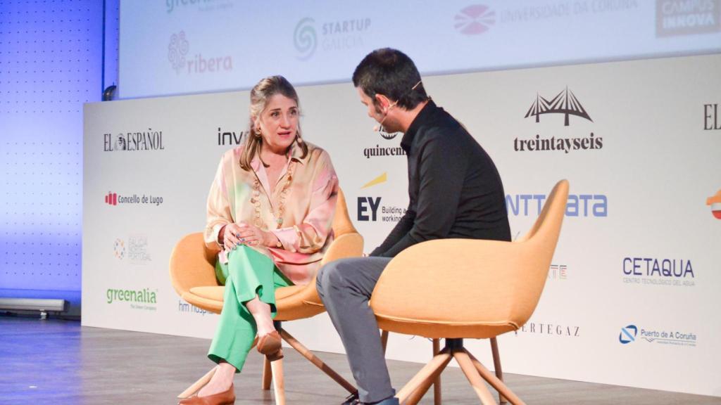 Inmaculada Rodríguez, directora general de Unirisco, durante el Foro Económico Español ‘La Galicia que viene’.