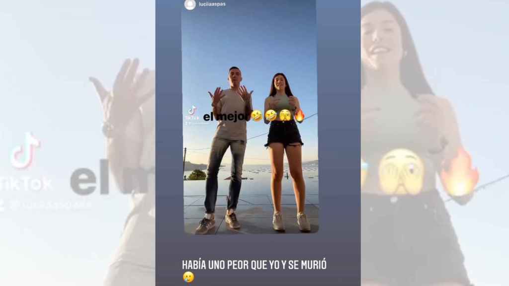 Captura del vídeo compartido por Aspas en su Instagram.