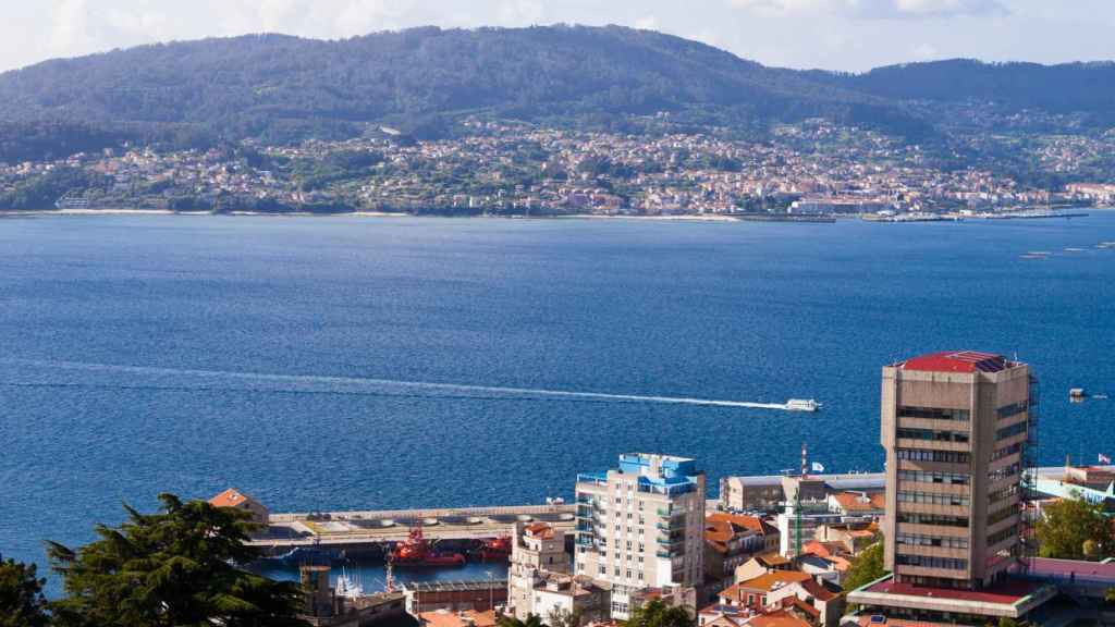 Vista aérea desde el edificio del Concello de Vigo.