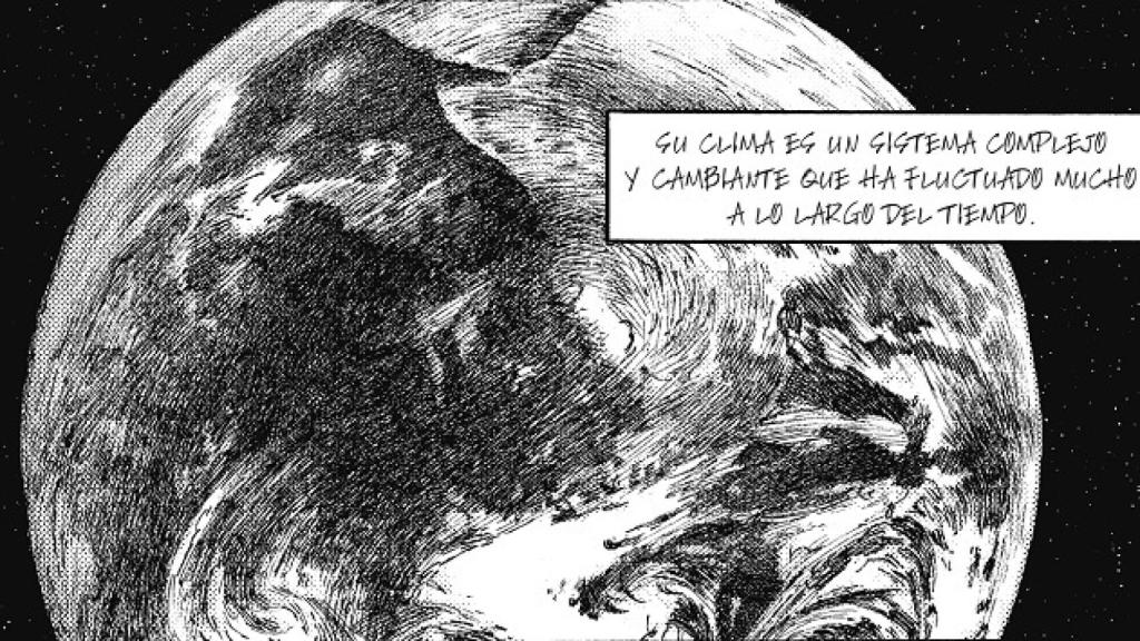 Viñeta del cómic 'Cambio de clima' (Errata Naturae), de Philippe Squarzoni
