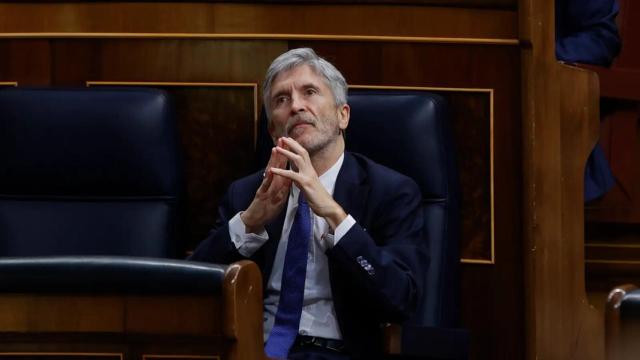 El ministro del Interior, Grande-Marlaska, durante el Pleno del Congreso de la semana pasada.