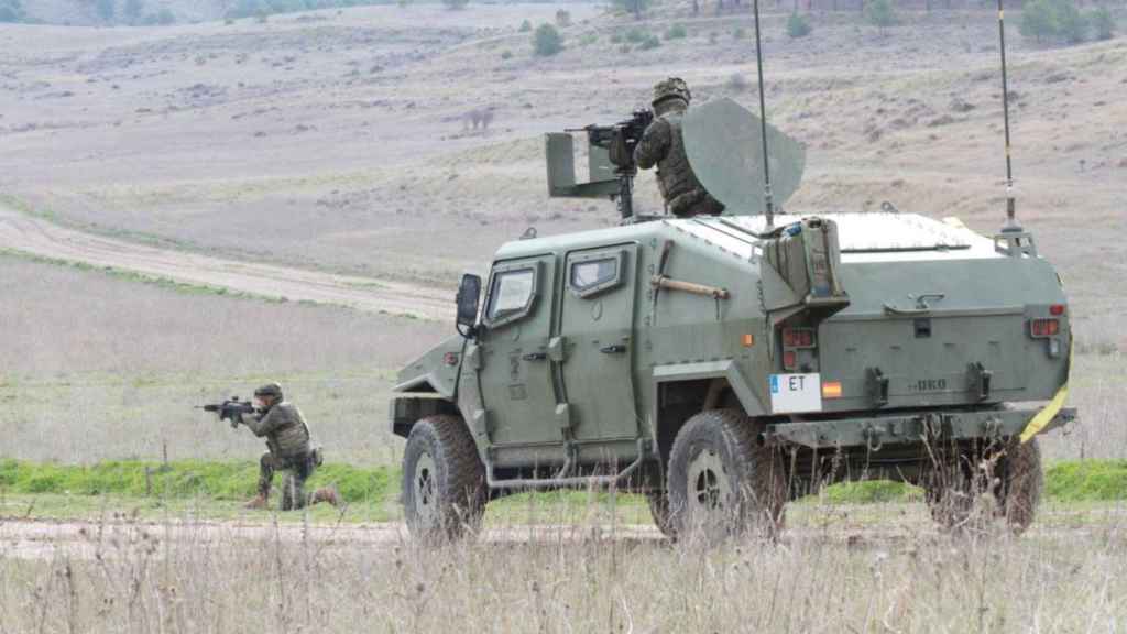 Adiestramiento de los militares de la Brilat de Pontevedra.