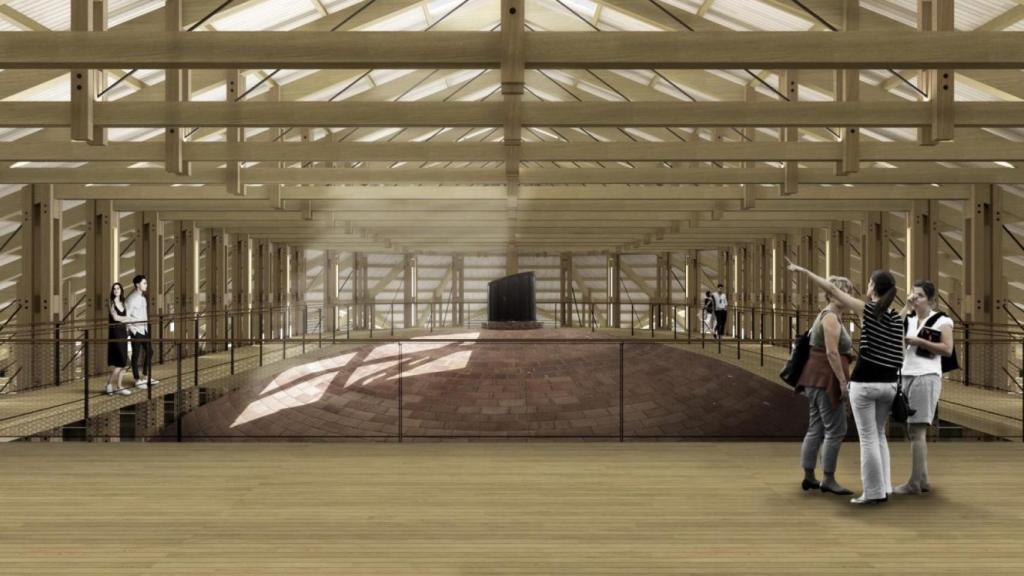 Infografía de una visita turística a las bóvedas de la Catedral bajo la nueva cubierta.