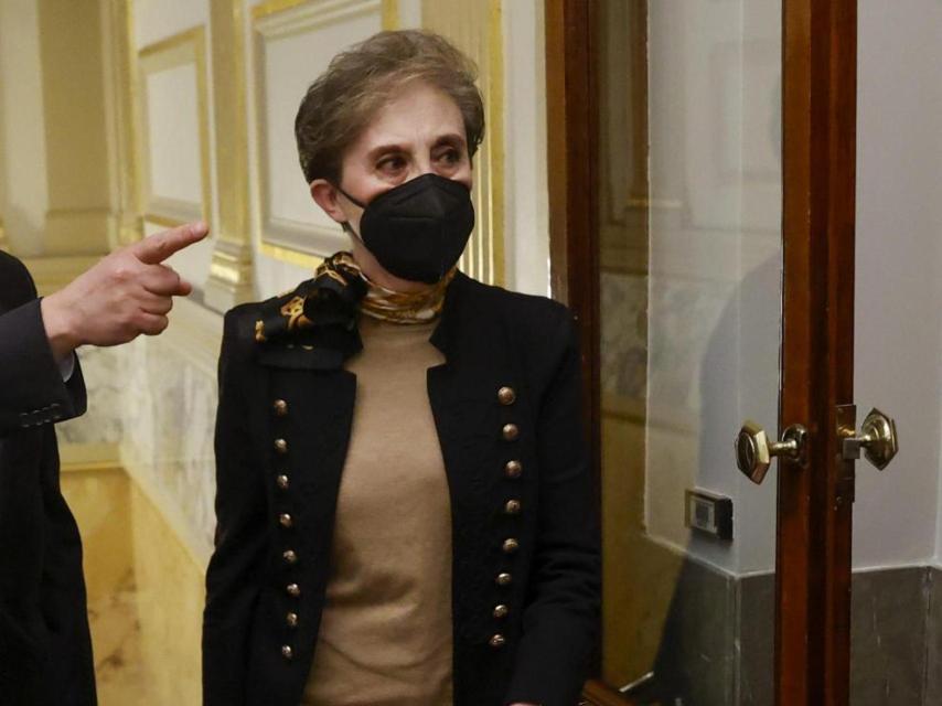 Paz Esteban, exdirectora del Centro Nacional de Inteligencia, en el Congreso de los Diputados.