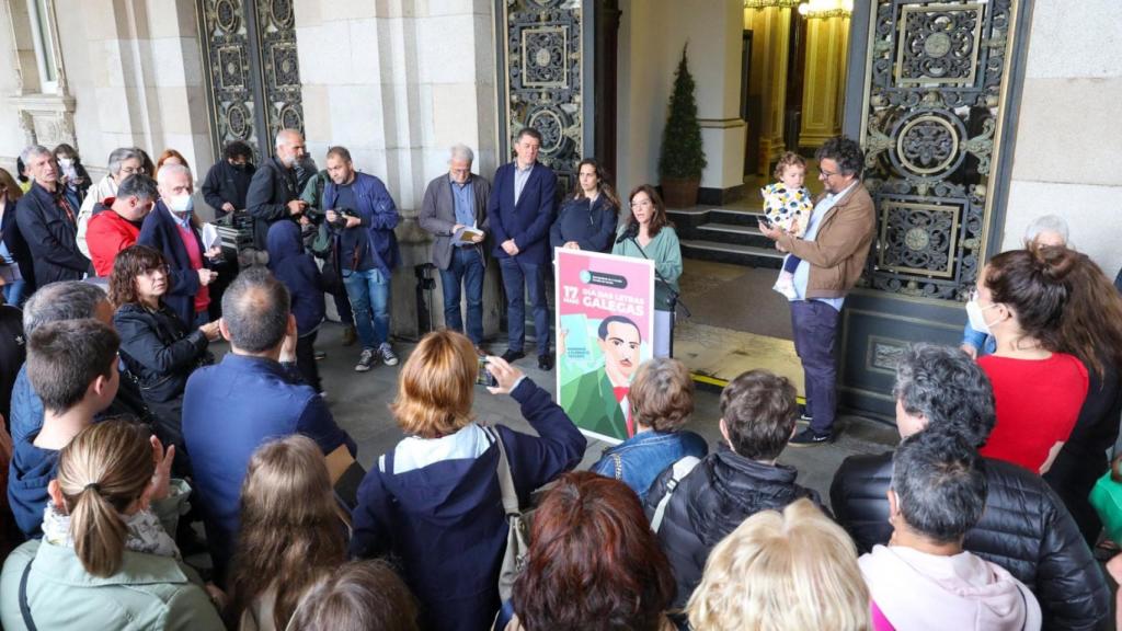 Acto de homenaje a Florencio Delgado en María Pita.