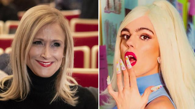 Cifuentes y Samantha Hudson en un fotomontaje.