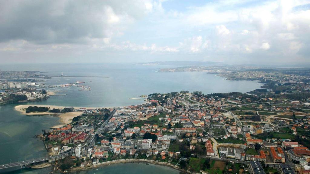 Vista de parte del municipio de Oleiros.