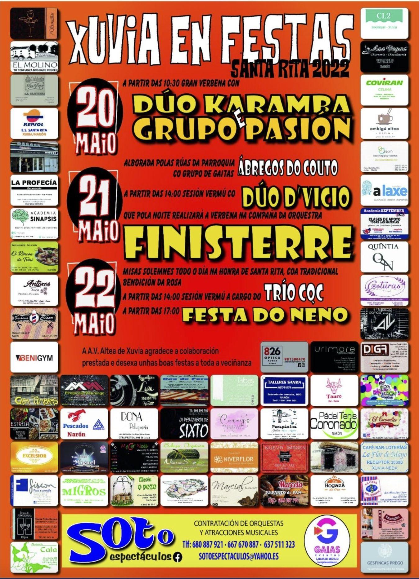Cartel fiestas Xuvia. Foto: Asociación Altea.