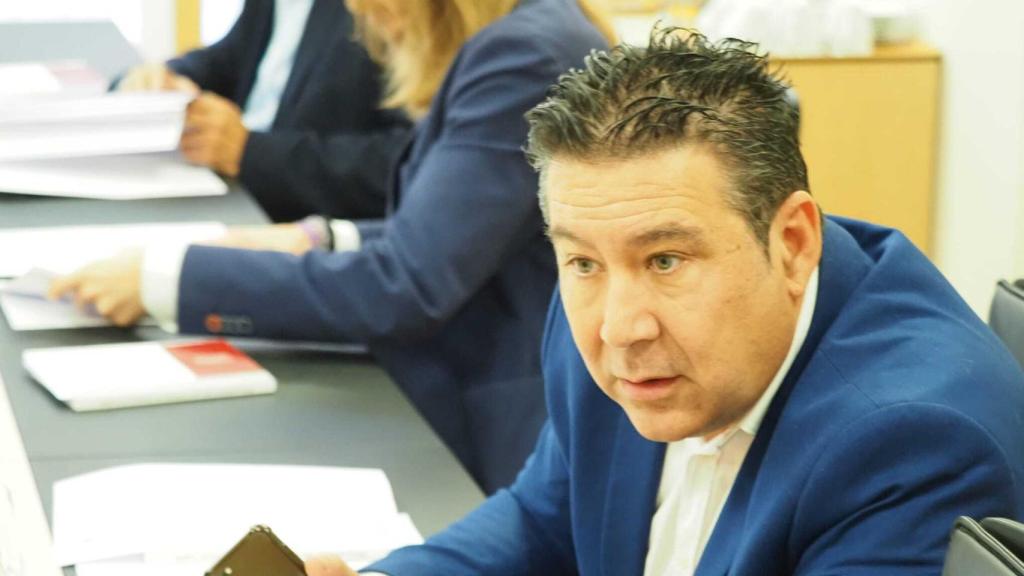 Luis Mariano Santos durante una Junta de Portavoces