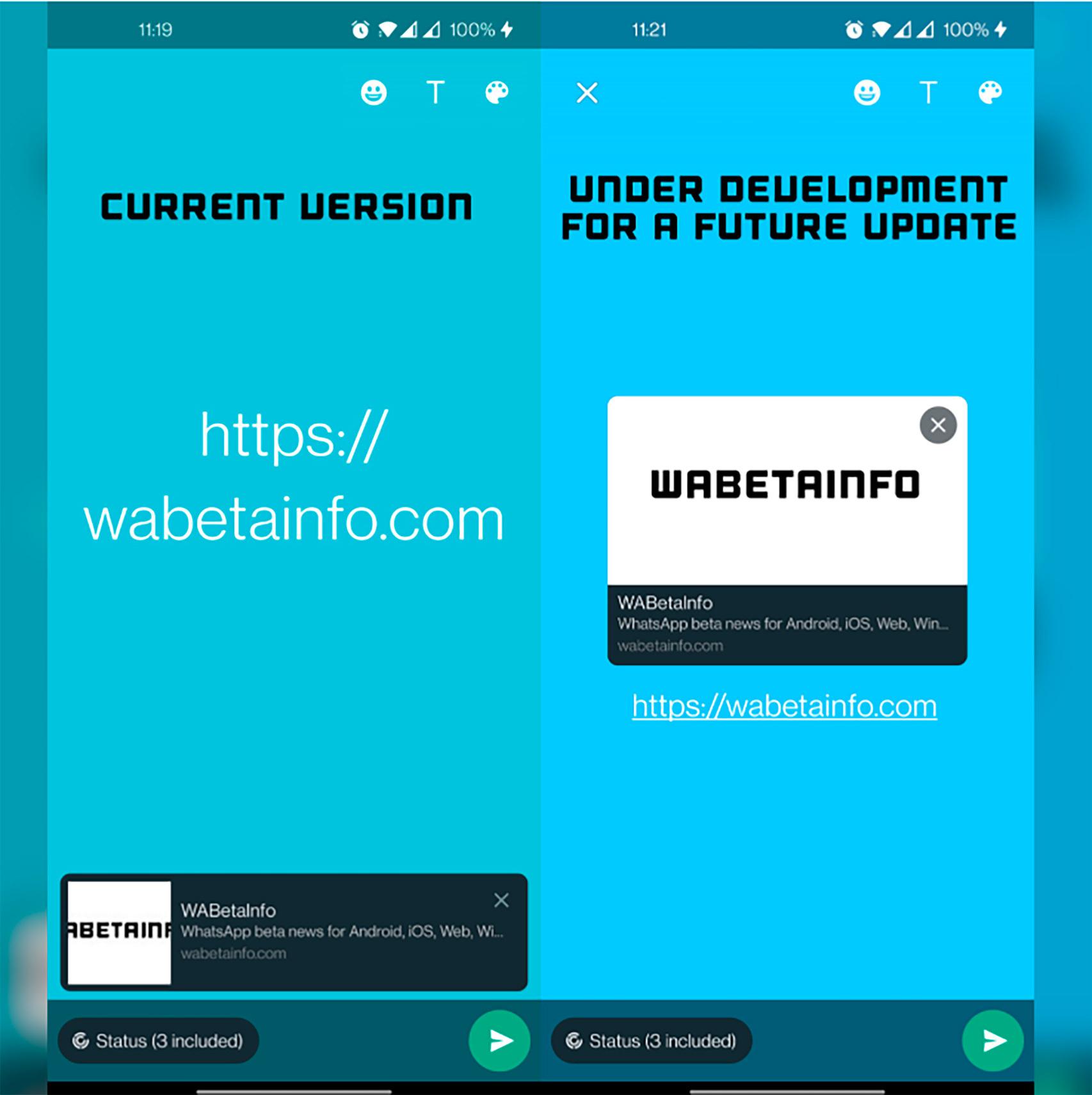 Las tarjetas para los enlaces enriquecidos