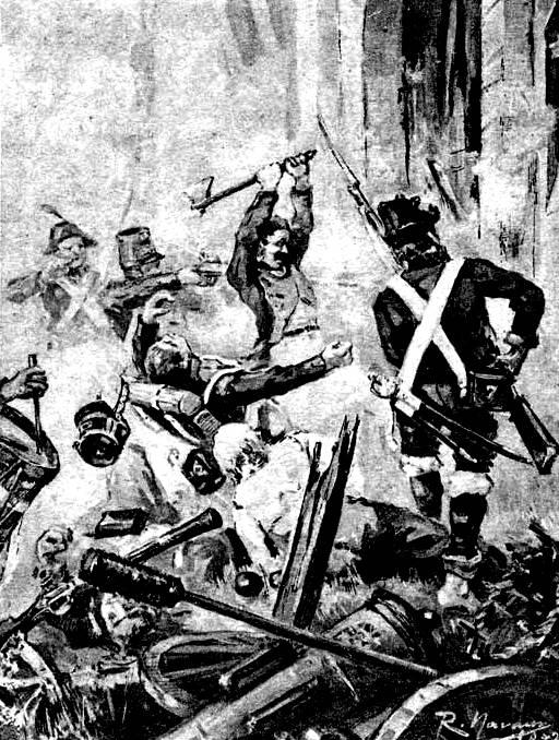 Toma de la Puerta da Gamboa durante la Reconquista de Vigo. https://es.wikipedia.org/