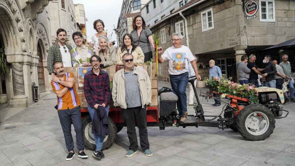 El equipo de Rapa este jueves en el chimpín de Constante, en el Festival de Cans.