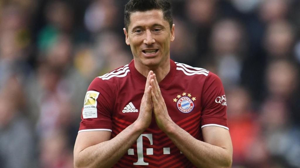 Robert Lewandowski, durante un partido con el Bayern Múnich.