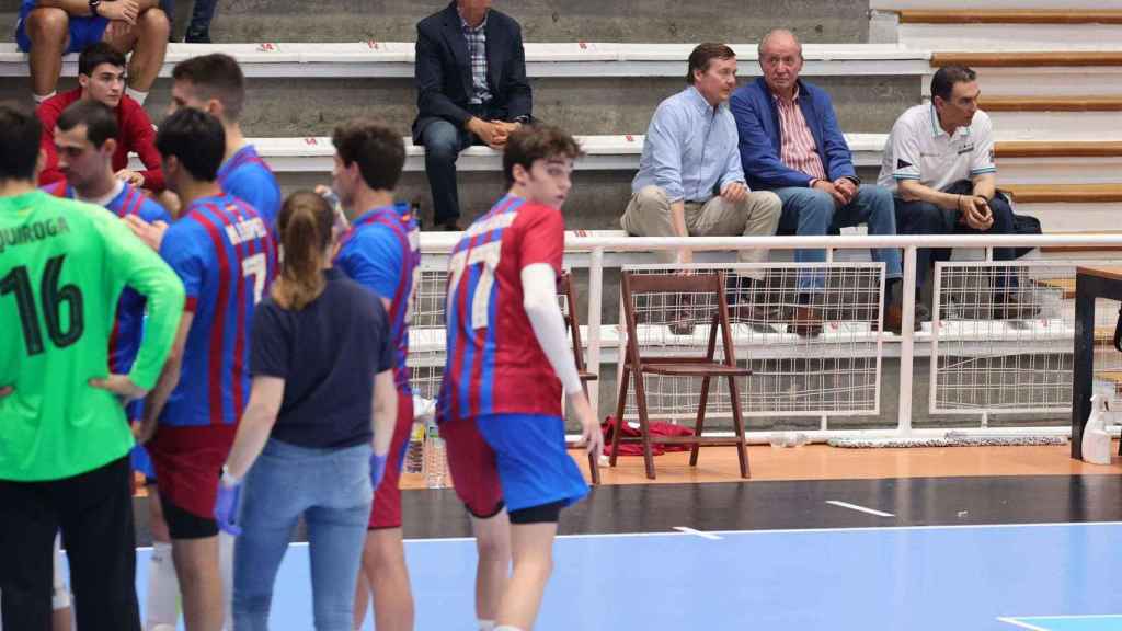 El rey emérito acudió a ver el partido de su nieto