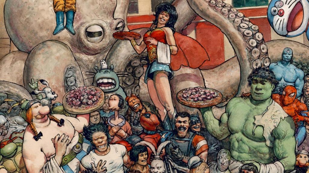 Cartel del evento sobre cómic diseñado por Das Pastoras.