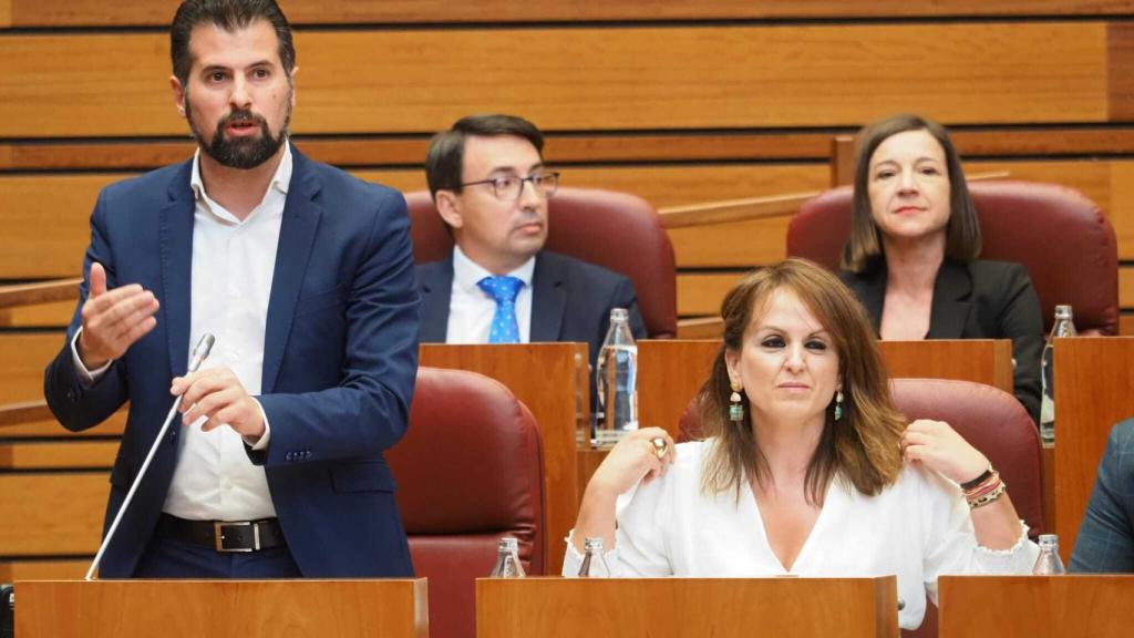 Luis Tudanca en el pleno de las Cortes de este martes