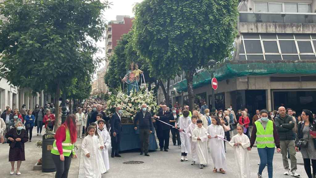 Procesión de María Auxiliadora en Vigo.