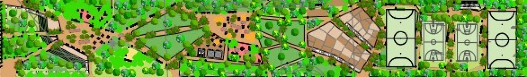 Delimitación del parque central de Cortijo Merino.