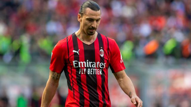 Zlatan Ibrahimovic, en un partido del AC Milan de la temporada 2021/2022