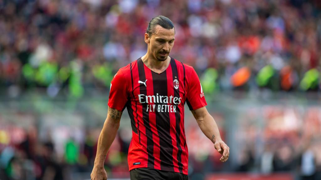 Zlatan Ibrahimovic, en un partido del AC Milan de la temporada 2021/2022