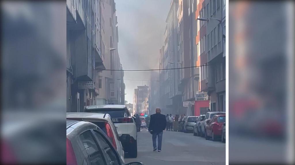 Incendio en la calle Agra de Bragua.