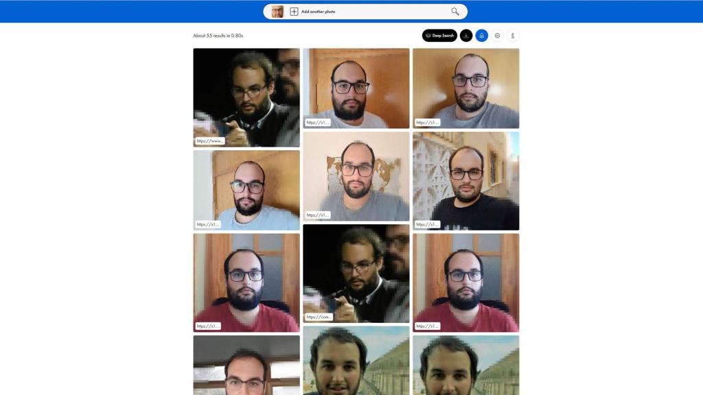 Nuestro compañero, Izan González, en PimEyes.