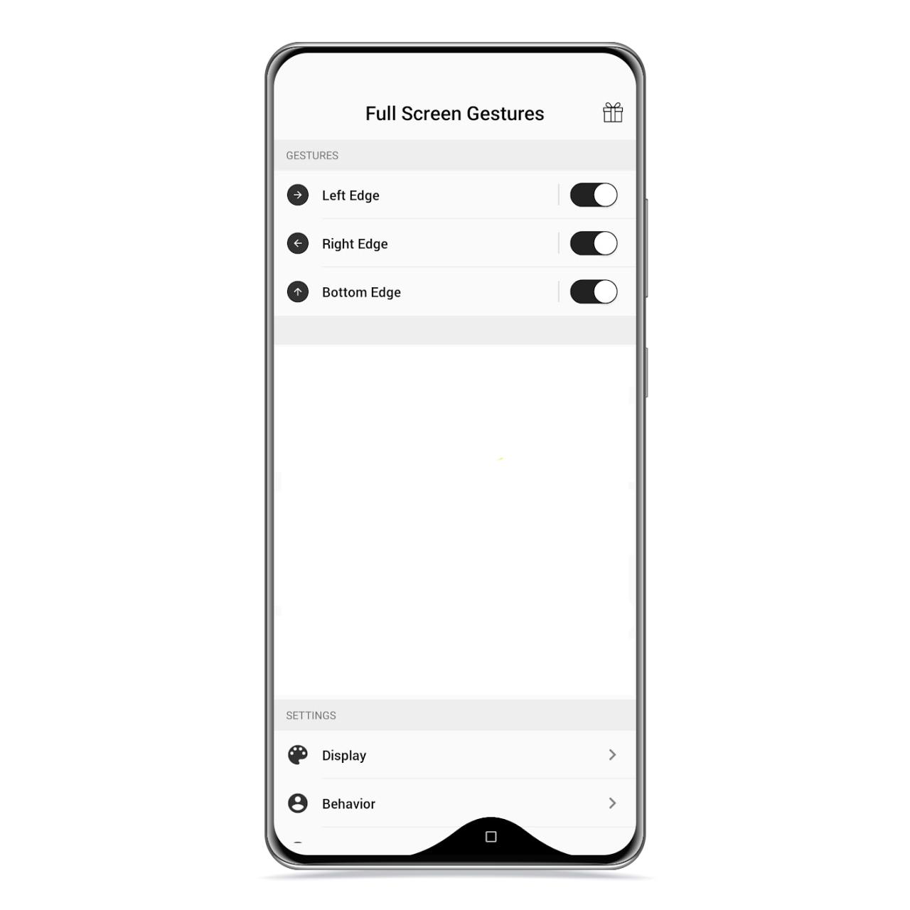 Full Screen Gestures