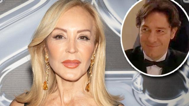 Carmen Lomana y el actor Luis Lorenzo en un montaje de El Español.