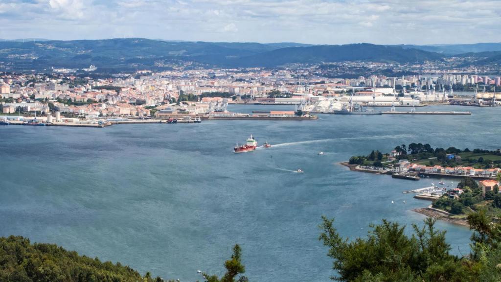 Panorámica de la ría de Ferrol.