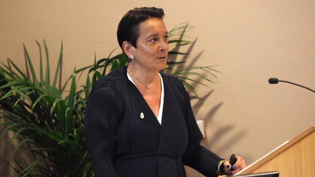 Ana Goy Diz durante su discurso de ingreso en la Ragba.