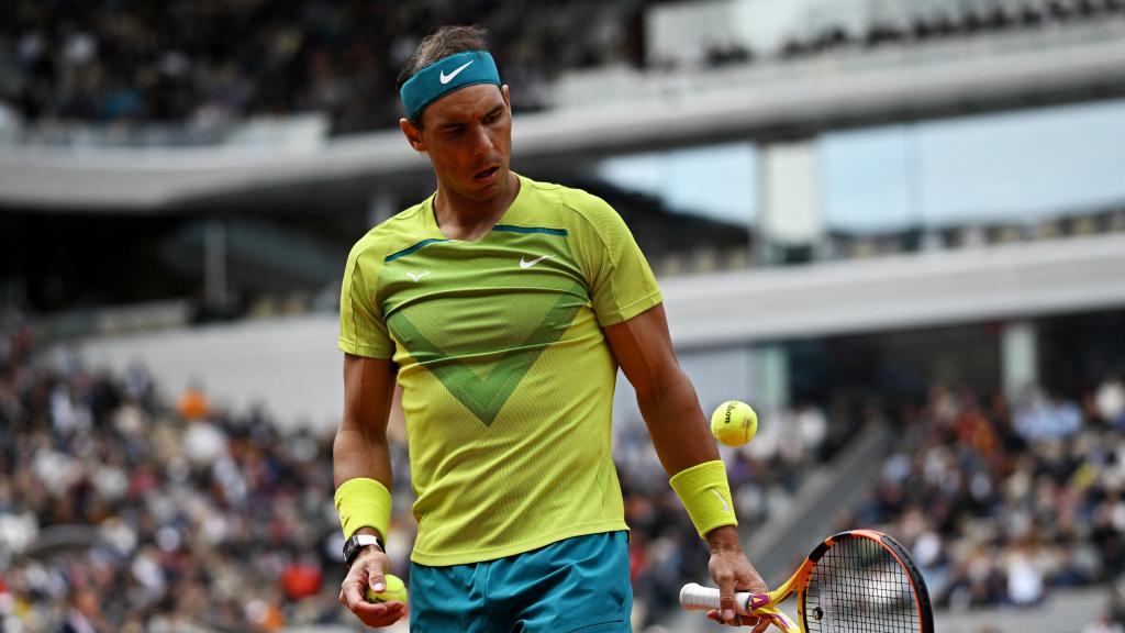 Rafa Nadal, durante el partido ante Felix Auger-Aliassime.