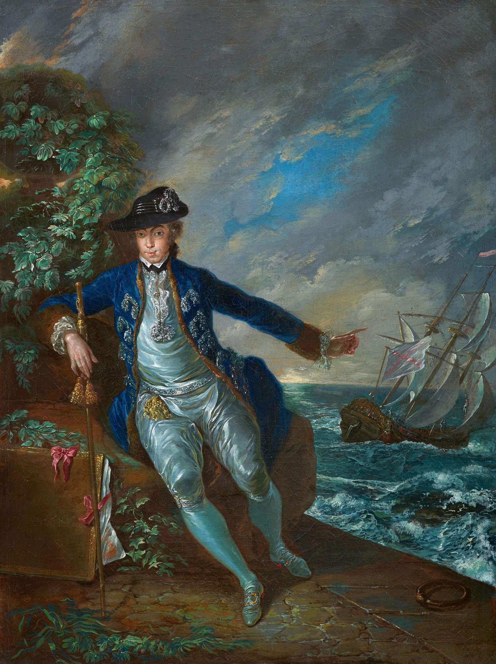 Luis Paret: 'Autorretrato vestido de azul', h. 1780. Colección Abelló