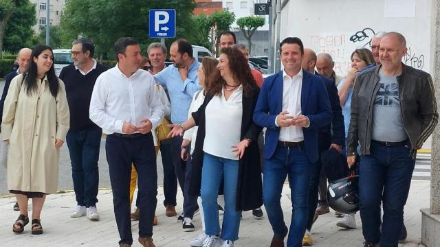 El secretario xeral del PSdeG, Valentín González Formoso, en un acto de partido en Boiro (A Coruña).