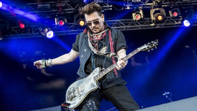 Johnny Depp durante un concierto en el año 2016.