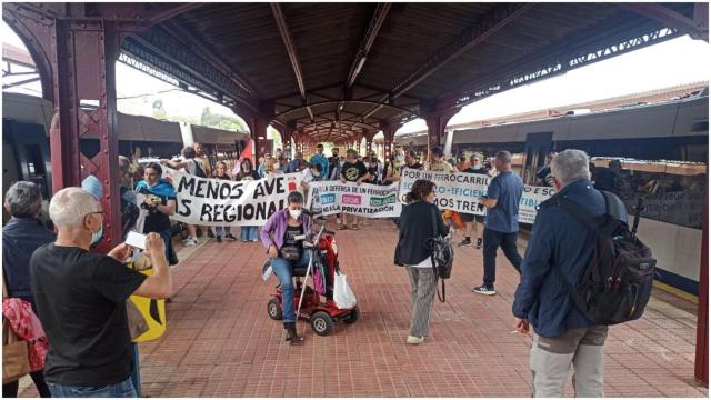 Llegada a la estación de Ferrol.