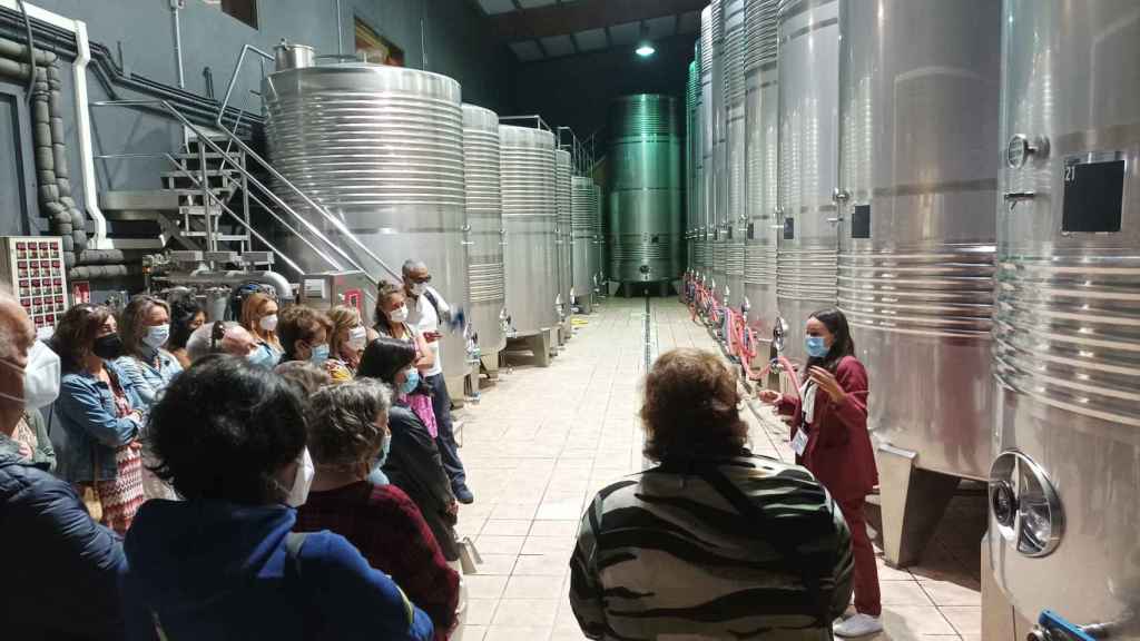 Imagen de una visita en una de las 22 bodegas participantes.