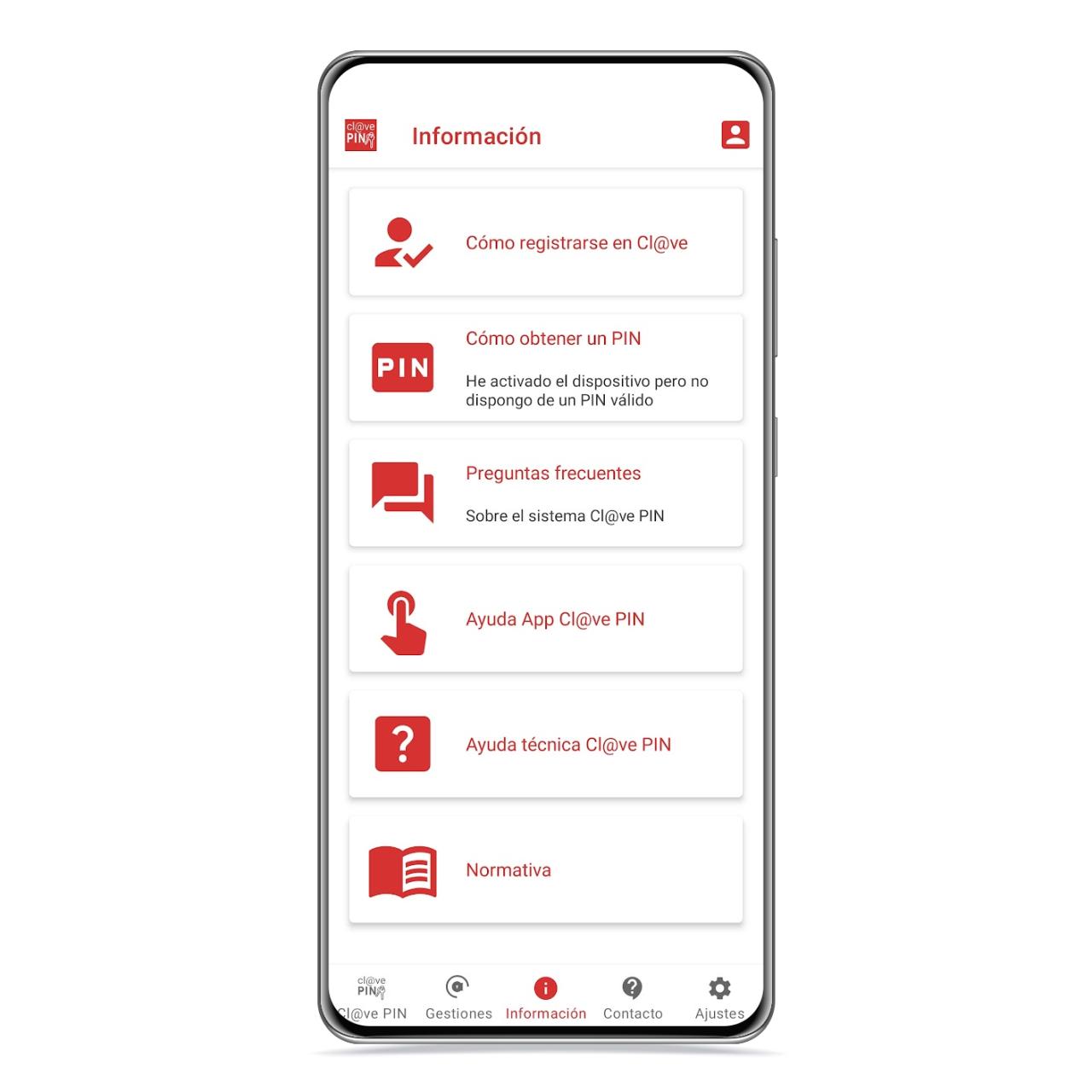 Información de Clave Pin