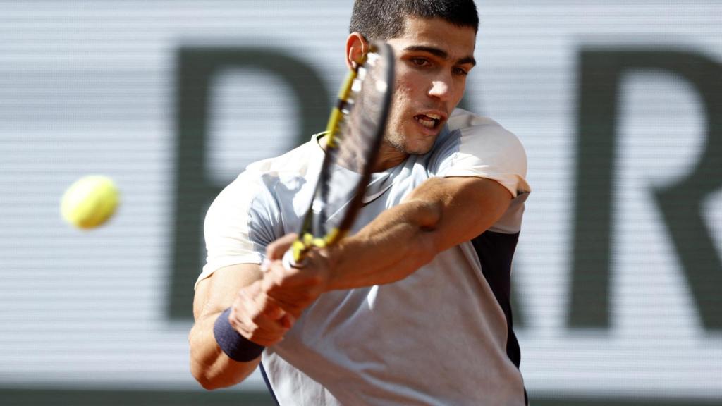 Carlos Alcaraz, en un partido de 2022