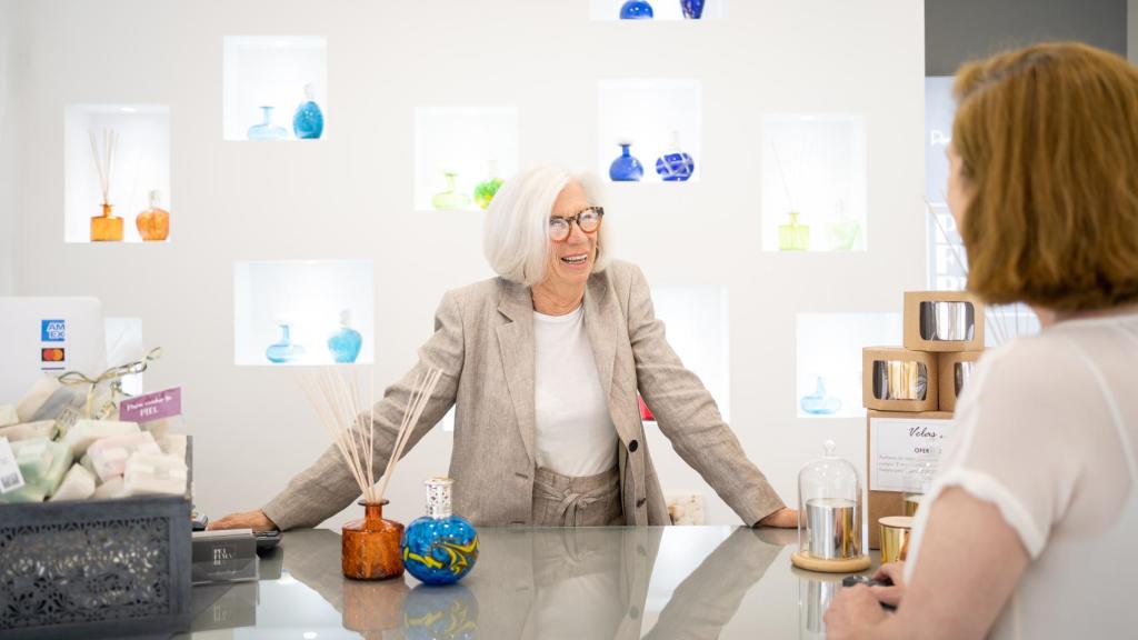 Marta Harff,  durante nuestra conversación con ella.