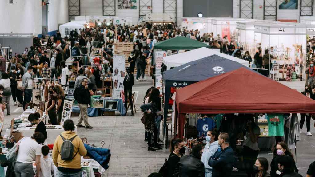 Imagen de la Feria Vegana de Galicia en 2021 en el Ifevi (Vigo).
