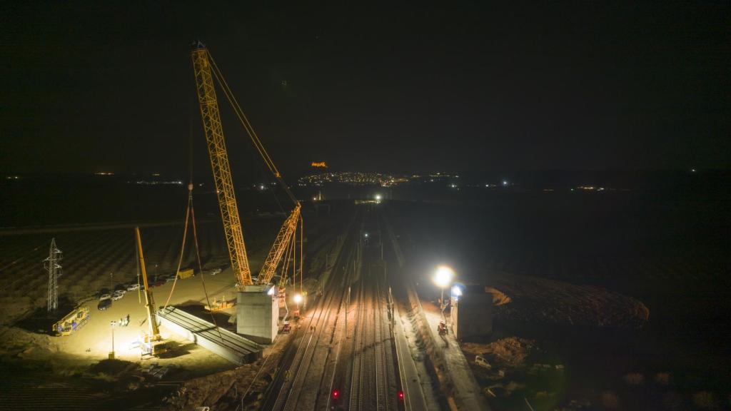 Otra fase de las actuaciones del baipás.