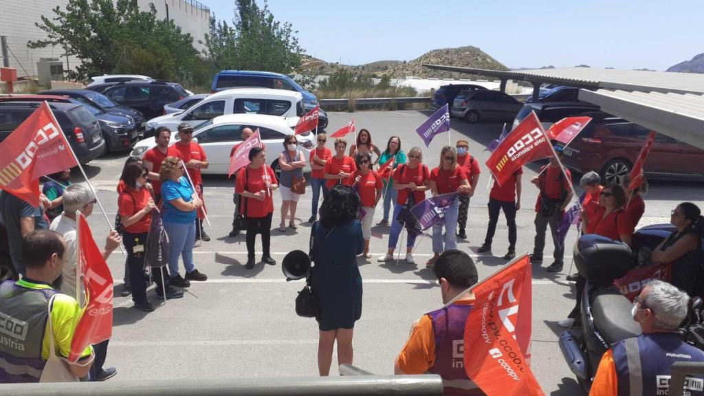 Un momento de las movilizaciones del pasado jueves en Jijona.