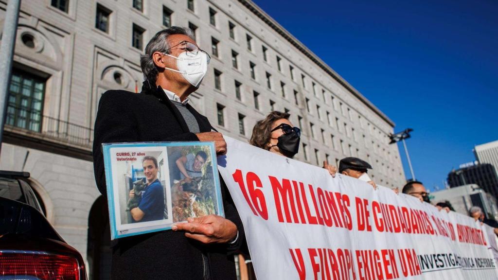 Protestas de las víctimas del accidente de Angrois