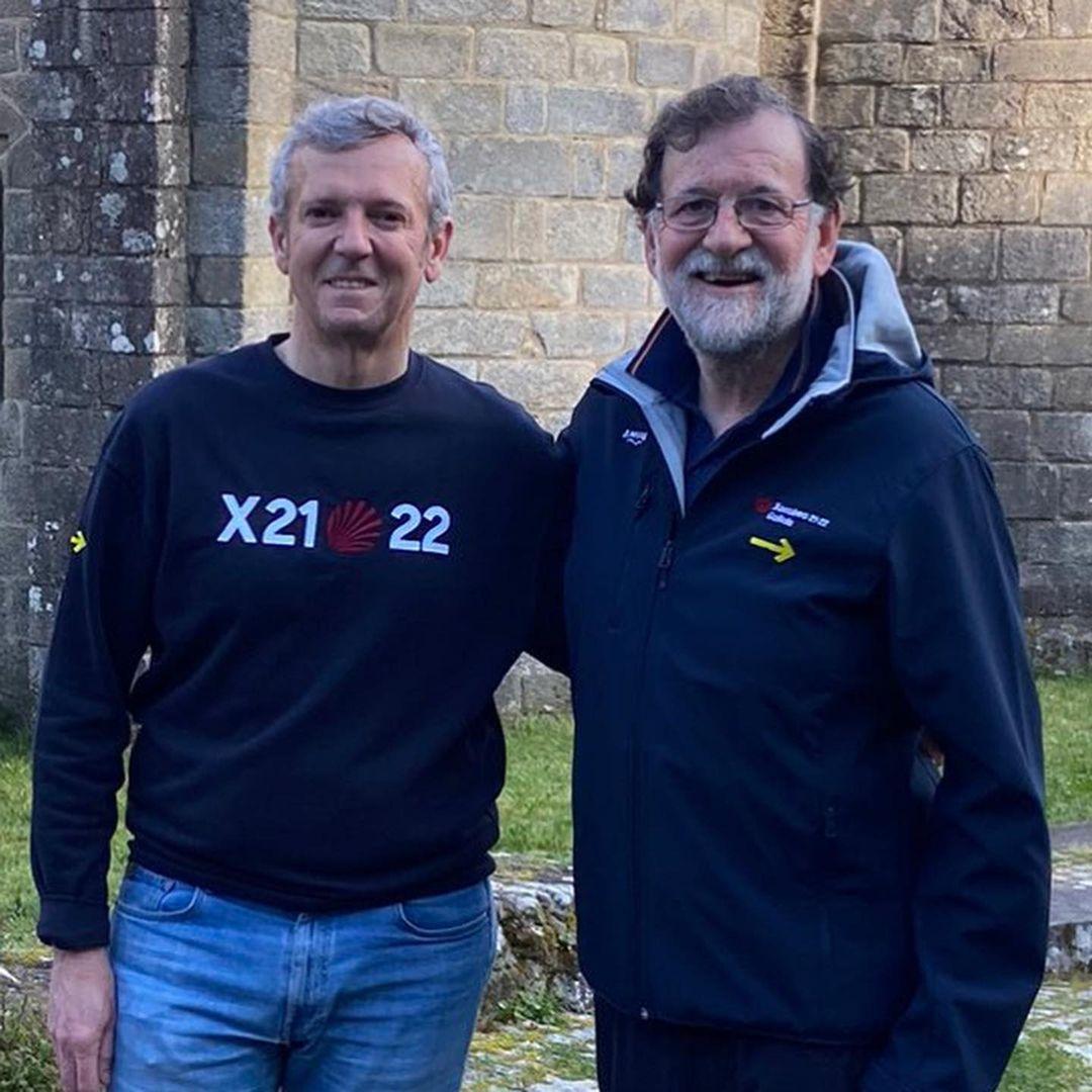 Alfonso Rueda con Mariano Rajoy en la da Pedra e da Auga (Foto: IG)