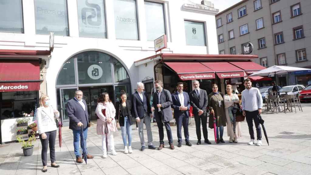 Visita de Francisco Conde al mercado de Vilagarcía de Arousa.