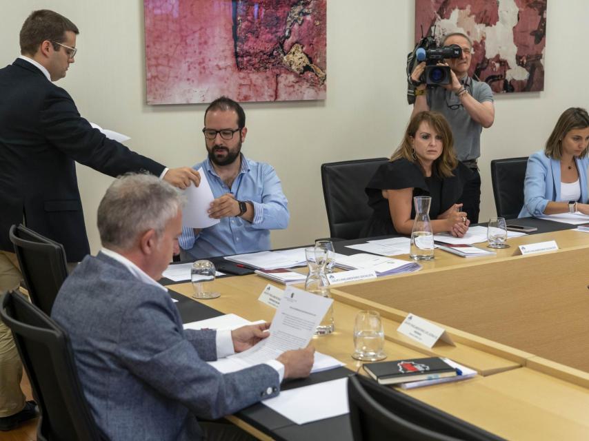 La viceportavoz socialista, Patricia Gómez Urbán, en la Junta de Portavoces de este jueves.