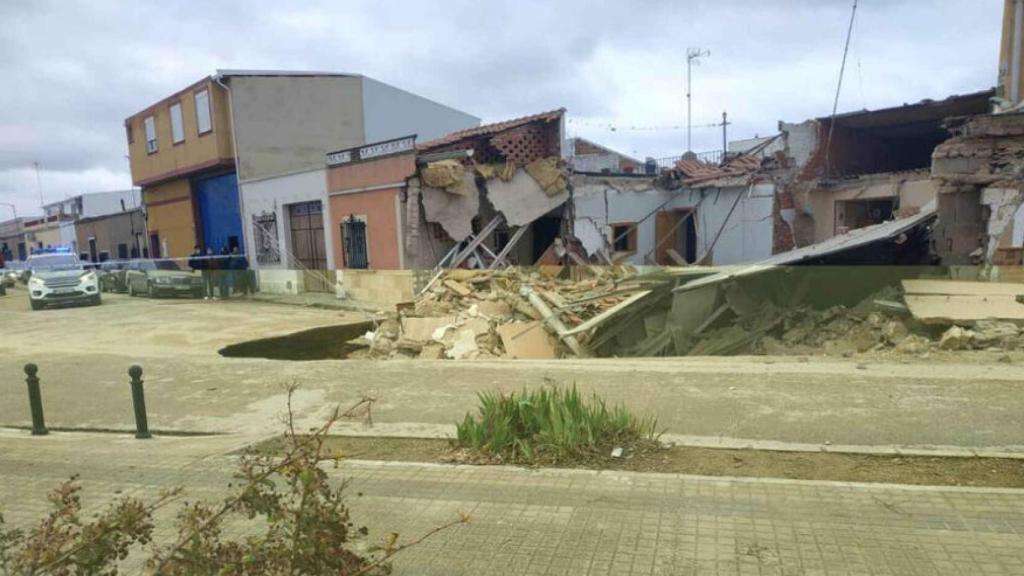 Hundimientos en Tomelloso en febrero de 2021.