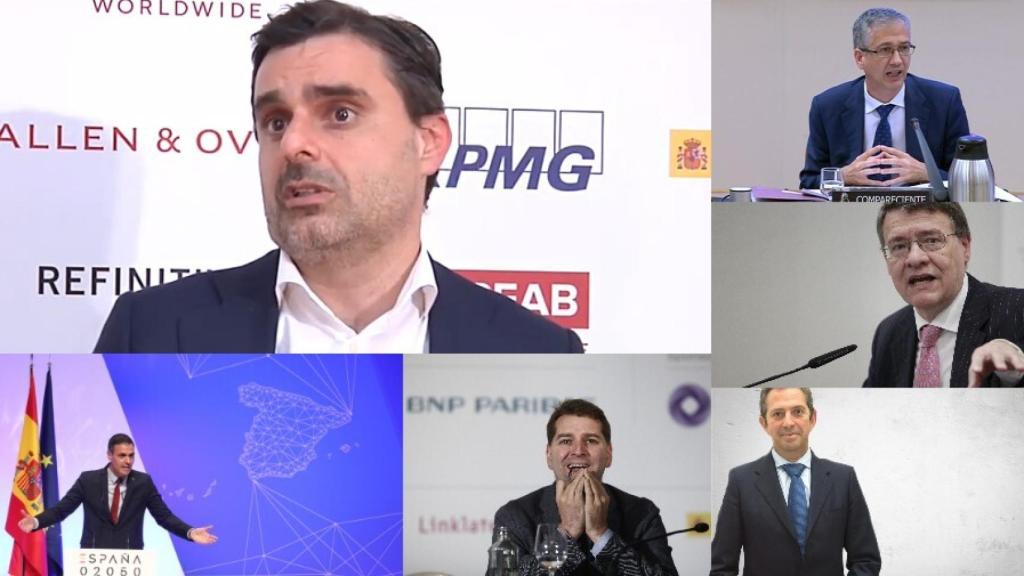 Borja Oyarzabal, Pablo Hernández de Cos, Jordi Sevilla, Íñigo Fernández de Mesa, Manuel de la Rocha y Pedro Sánchez.